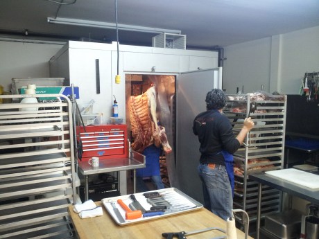 Bringing the beast out of the walk-in. 