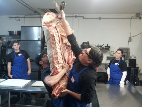 Another view of the front portion of the steer